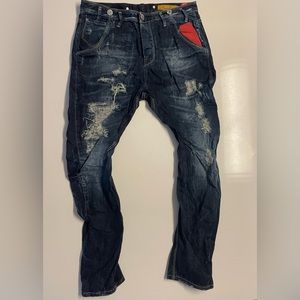 New Denim Brand Torn Style Vintage Jeans, 33x31